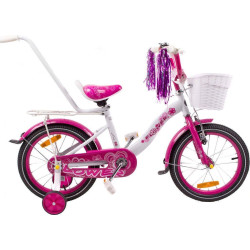 Дитячий велосипед Vivo FLOWER 16 біло-фіолетовий