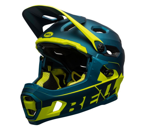 Шолом BELL SUPER DH MPS SPHERICAL full face розмір M 55-59 см, синьо-жовтий