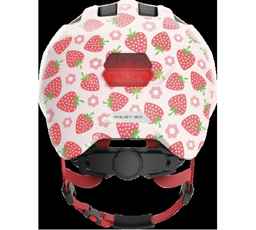 Шолом дитячий ABUS SMILEY 3.0 LED рожева клубніка M