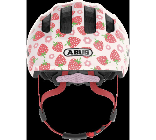 Шолом дитячий ABUS SMILEY 3.0 LED рожева клубніка M
