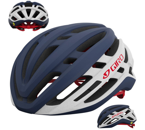 Шолом Szosowy GIRO AGILIS INTEGRATED Mips M 55-59cm синьо-червоний-білий матовий 