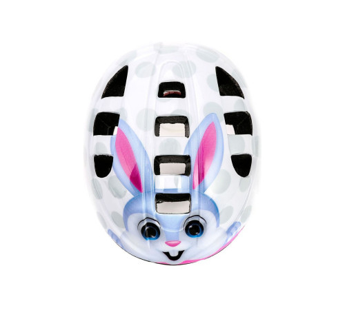 Дитячий велосипедний шолом METEOR MA-2 S 48-52cm біло-сірий з кроликом