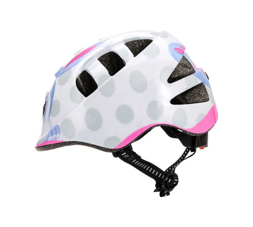 Дитячий велосипедний шолом METEOR MA-2 S 48-52cm біло-сірий з кроликом