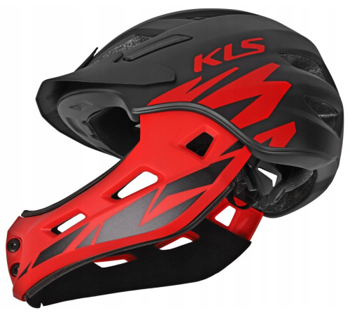Шолом дитячий KELLYS SPROUT 022 XS 47-52cm full-face чорно-червоний
