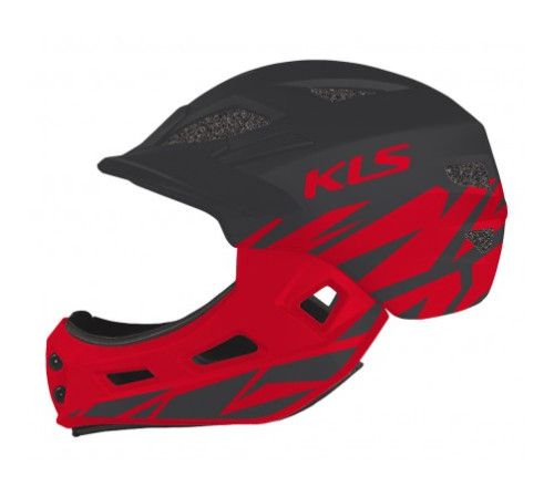 Шолом дитячий KELLYS SPROUT 022 XS 47-52cm full-face чорно-червоний