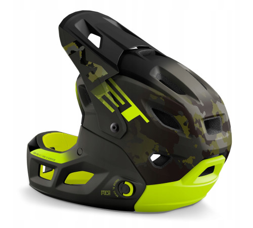Шолом MET PARACHUTE MCR MIPS full face розмір M 56-58 см, чорно-зелений