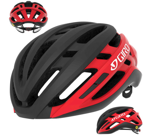 Шолом Szosowy GIRO AGILIS INTEGRATED Mips L 59-63cm чорно-червоний Шолом Szosowy GIRO AGILIS INTEGRATED Mips L 59-63cm чорно-червоний