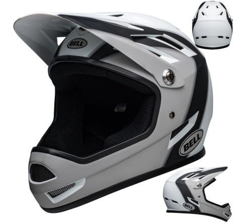 Шолом ROWEROWY BELL SANCTION FULL FACE S 52-54 біло-чорний