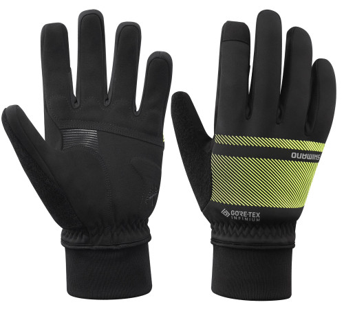Рукавички Shimano Infinium Primaloft S, чорні/жовті Рукавички Shimano Infinium Primaloft S, чорні/жовті