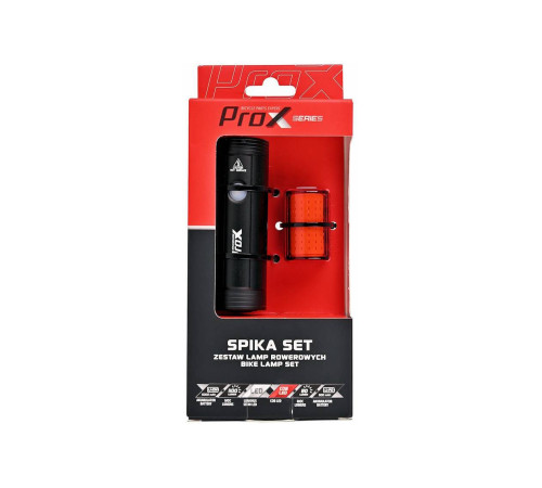 Ліхтар передній+задній /акумулятор/ PROX SPIKA SET 1100Lm + ZETA S 80Lm USB-C, POWERBANK Ліхтар передній+задній /акумулятор/ PROX SPIKA SET 1100Lm + ZETA S 80Lm USB-C, POWERBANK