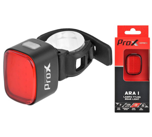 Велосипедна фара задня / PROX ARA I COB LED 50Lm, 400 mAh, USB-C, MEMORY MODE Велосипедна фара задня / PROX ARA I COB LED 50Lm, 400 mAh, USB-C, MEMORY MODE