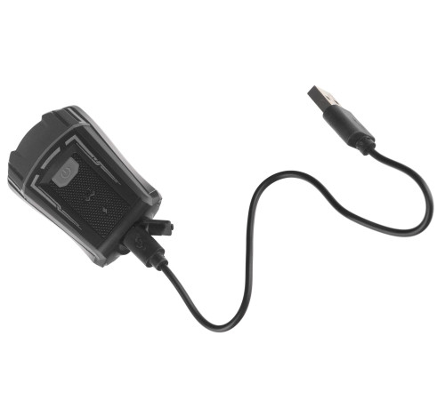 Передня лампа / акумулятор / 300lm USB алюм. чорно-сріблястий. Передня лампа / акумулятор / 300lm USB алюм. чорно-сріблястий.