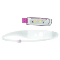 Ліхтар налобний біговий світлодіодний Knog Quokka Run 150 - рожевий