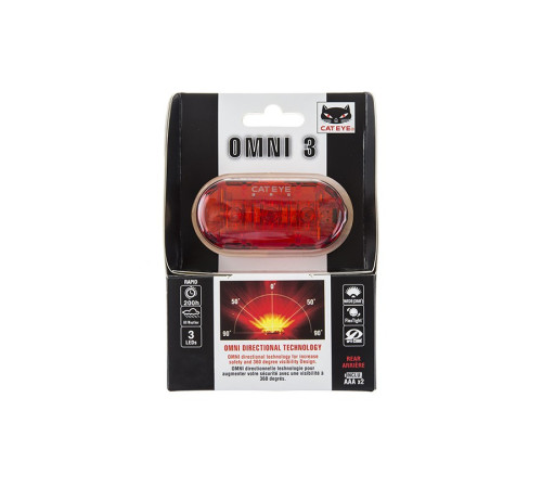 Ліхтар задній велосипедний Cateye TL-LD135-R OMNI 3