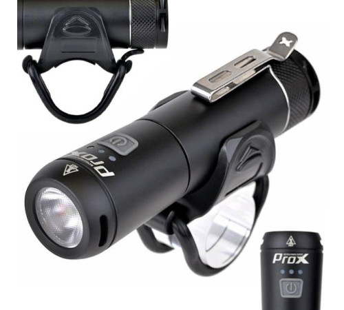 Ліхтар PROX RAN 900Lm, 2600mAh, USB-C, MAGNES, KLIPS, MEMORY, SAFE MODE
