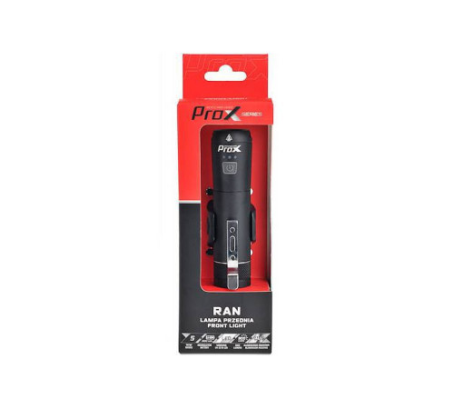 Ліхтар PROX RAN 900Lm, 2600mAh, USB-C, MAGNES, KLIPS, MEMORY, SAFE MODE