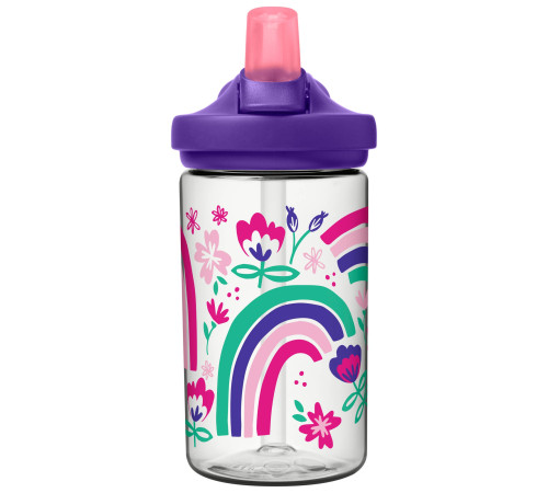 Пляшка CamelBak Eddy+ Kids 400ml веселка та квіти Пляшка CamelBak Eddy+ Kids 400ml веселка та квіти