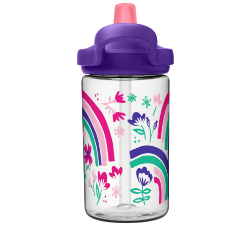 Пляшка CamelBak Eddy+ Kids 400ml веселка та квіти Пляшка CamelBak Eddy+ Kids 400ml веселка та квіти