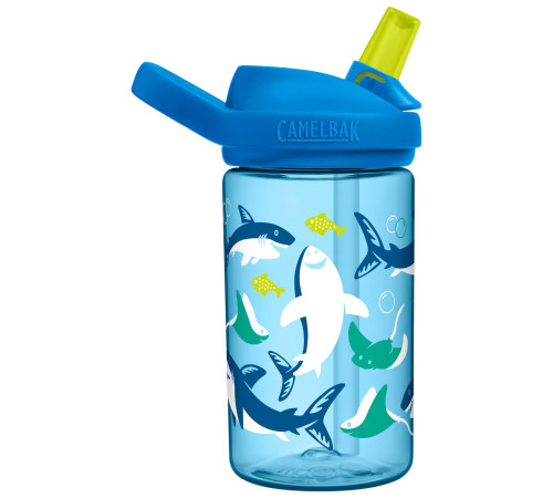 Пляшка CamelBak Eddy+ Kids 400ml блакитні акули Пляшка CamelBak Eddy+ Kids 400ml блакитні акули