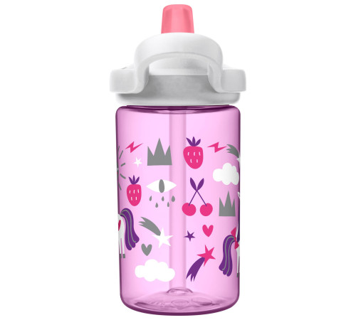 Пляшка CamelBak Eddy+ Kids 400ml рожева з єдинорігами Пляшка CamelBak Eddy+ Kids 400ml рожева з єдинорігами