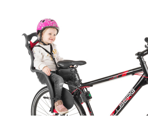 Дитяче велокрісло SANBAS під сідло - 26-28" - темно-сіре