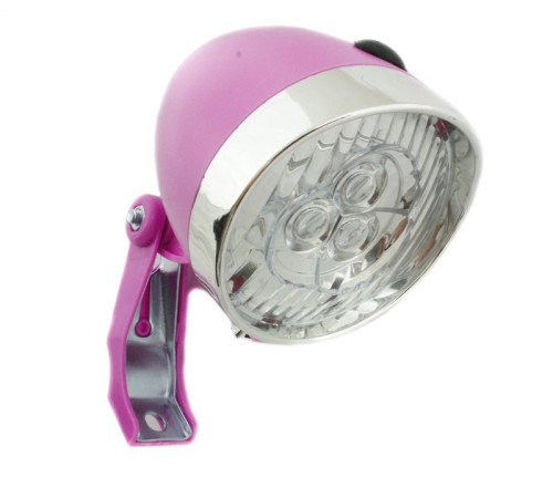Велосипедний ліхтар JY-592 RETRO 3 LED рожевий Велосипедний ліхтар JY-592 RETRO 3 LED рожевий