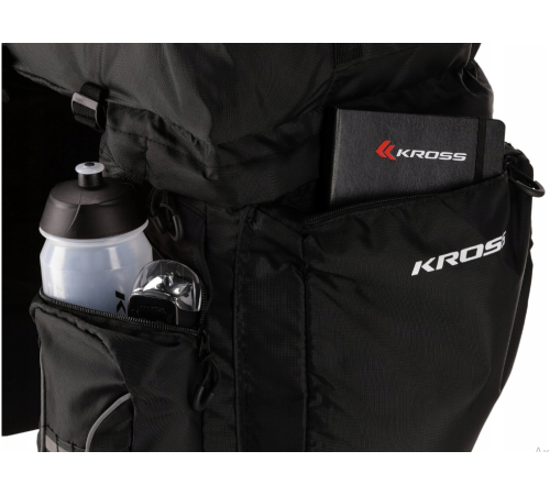 Велосипедна сумка на багажник Kross ROAMER TRIPLE 20л , чорна Велосипедна сумка на багажник Kross ROAMER TRIPLE 20л , чорна
