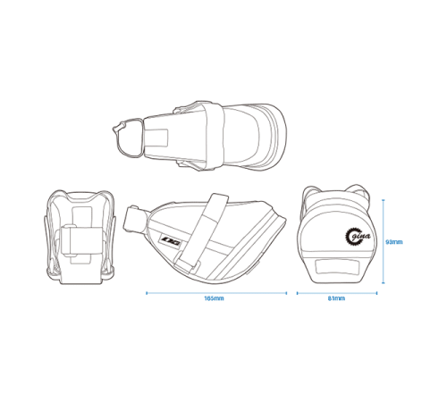 Велосумка під сідло Crops Gina 04-розмір XS, чорна