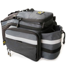Сумка на багажник Sport Arsenal 560 20L відкидні бортики, чорно-сірий