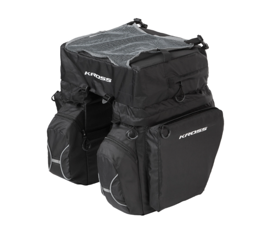 Сумка на багажник KROSS ROAMER TRIPLE REAR BAG , чорна Сумка на багажник KROSS ROAMER TRIPLE REAR BAG , чорна