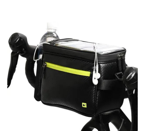 Сумка на кермо Rhinowalk Multifunctional RK18996T 4,5 л, чорно-зелена