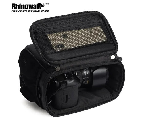 Сумка на кермо Rhinowalk Multifunctional RK18996T 4,5 л, чорно-зелена