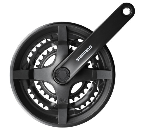 Шатун p+l 48x38x28/175 алюміній SHIMANO FC-TY301 чорний Шатун p+l 48x38x28/175 алюміній SHIMANO FC-TY301 чорний