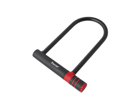 Велозамок U-LOCK на ключ TonyON TY30112x195x245мм + ручка,чорний Велозамок U-LOCK на ключ TonyON TY30112x195x245мм + ручка,чорний