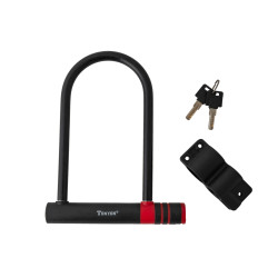 Велозамок U-LOCK на ключ TonyON TY30112x195x245мм + ручка,чорний