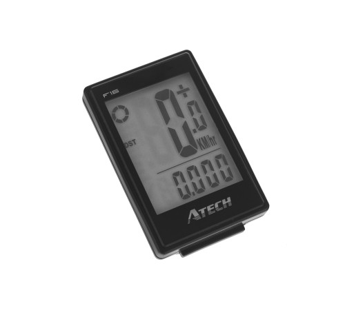 Велокомп'ютер бездротовий ATECH MCTV20, 16 функцій - чорний Велокомп'ютер бездротовий ATECH MCTV20, 16 функцій - чорний