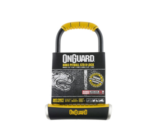 Велозамок ONGUARD PitBull STD 8003 U-LOCK - ключі з кодом Велозамок ONGUARD PitBull STD 8003 U-LOCK - ключі з кодом
