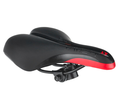 Сідло VADER VD1152G MTB чорно-червоне + хомут Сідло VADER VD1152G MTB чорно-червоне + хомут