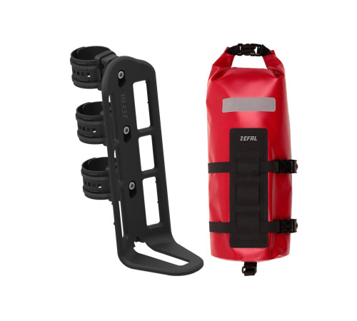 Велосумка ZEFAL BIKEPACKING FORK BAG WITH ADVENTURE FORK PACK & HOLDER - червона Велосумка ZEFAL BIKEPACKING FORK BAG WITH ADVENTURE FORK PACK & HOLDER - червона