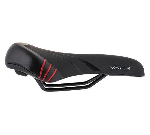 Сідло MTB cross VADER VD1151d-05 для чоловіків, чорно-червоне Сідло MTB cross VADER VD1151d-05 для чоловіків, чорно-червоне