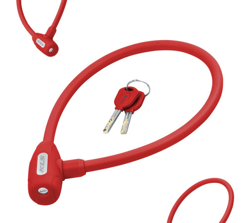 Велосипедний замок-петля KELLYS JOLLY 60см red Велосипедний замок-петля KELLYS JOLLY 60см red
