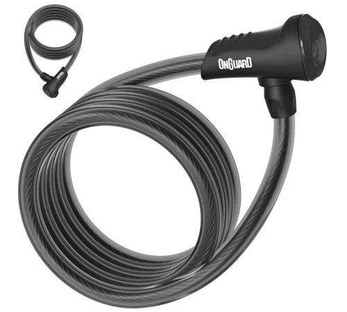 Велосипедний замок ONGUARD NEON 8157BL Трос - 10 мм 180 см - ручка + 2 x чорні ключі Велосипедний замок ONGUARD NEON 8157BL Трос - 10 мм 180 см - ручка + 2 x чорні ключі