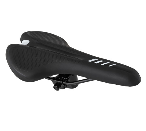 Сідло MTB Cross Selle Jet довжина-275мм, ширина-155мм + шлея, чорно-біле Сідло MTB Cross Selle Jet довжина-275мм, ширина-155мм + шлея, чорно-біле