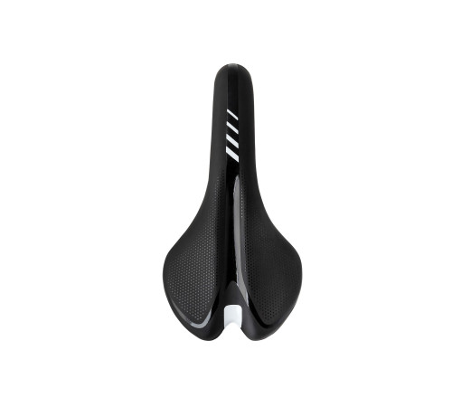 Сідло MTB Cross Selle Jet довжина-275мм, ширина-155мм + шлея, чорно-біле Сідло MTB Cross Selle Jet довжина-275мм, ширина-155мм + шлея, чорно-біле