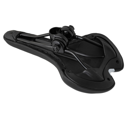Сідло MTB Cross Selle Jet довжина-275мм, ширина-155мм + шлея, чорно-біле Сідло MTB Cross Selle Jet довжина-275мм, ширина-155мм + шлея, чорно-біле
