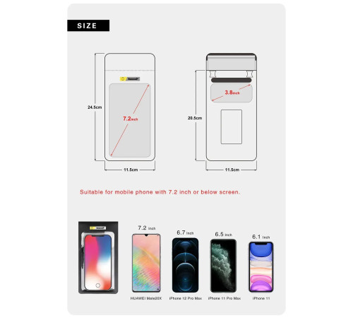 Чохол для телефона на кермо Rhinowalk Bike Phone 7 SK300, сріблястий