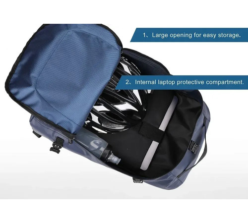 Велобаул 3-в-1 Rhinowalk Transformer X21606 65 л, чорний