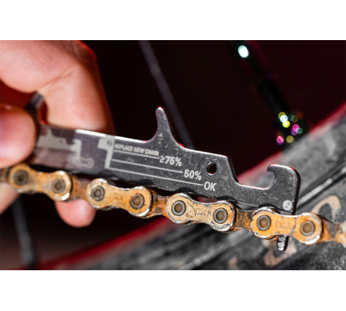 Прилад для вимірювання зносу ланцюга LEZYNE CHAIN GAUGE Прилад для вимірювання зносу ланцюга LEZYNE CHAIN GAUGE