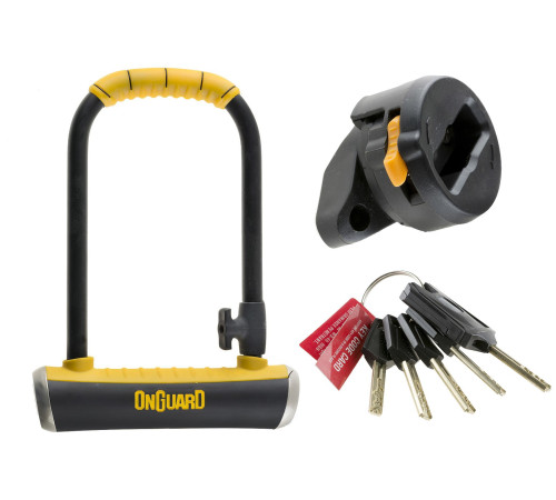 Велозамок ONGUARD BRUTE LS 8000 U-LOCK 16,8x115x260мм x5 ключів Велозамок ONGUARD BRUTE LS 8000 U-LOCK 16,8x115x260мм x5 ключів