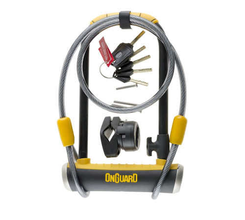 Велозамок ONGUARD PitBull DT 8005 U-LOCK - 14мм 115мм 230мм - 5 x ключ з кодом + шнур 10мм 120см Велозамок ONGUARD PitBull DT 8005 U-LOCK - 14мм 115мм 230мм - 5 x ключ з кодом + шнур 10мм 120см